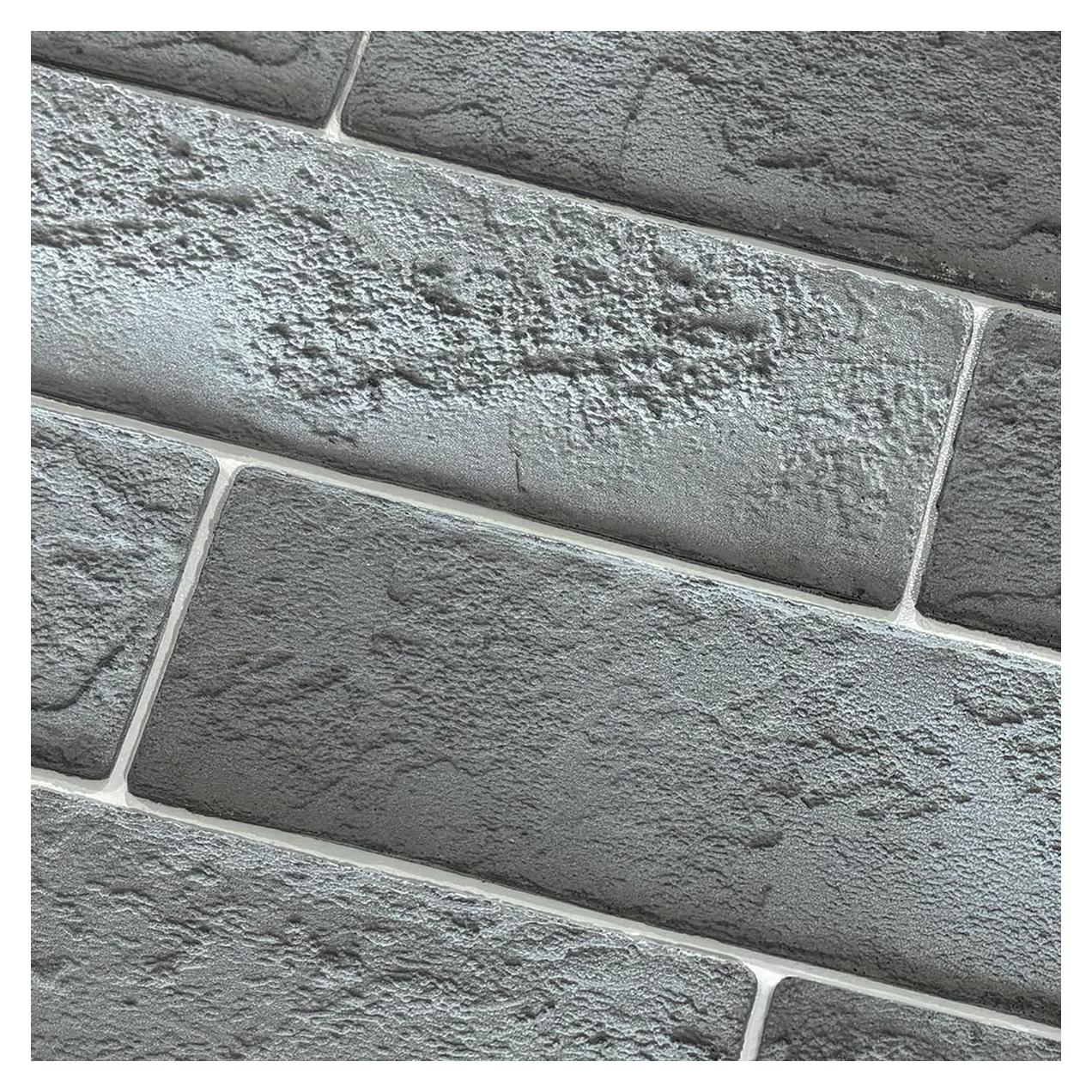 Revestimiento de Ladrillo Falso TORURAL 3D Gris Blanqueado 100 Unidades