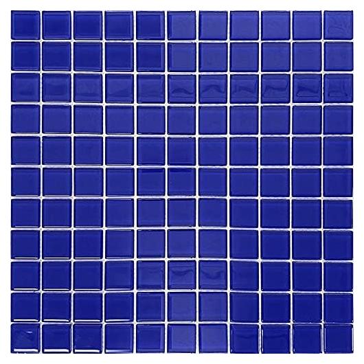 Azulejo de Mosaico de Vidrio Tile Club 0.90 m² Azul Cobalto