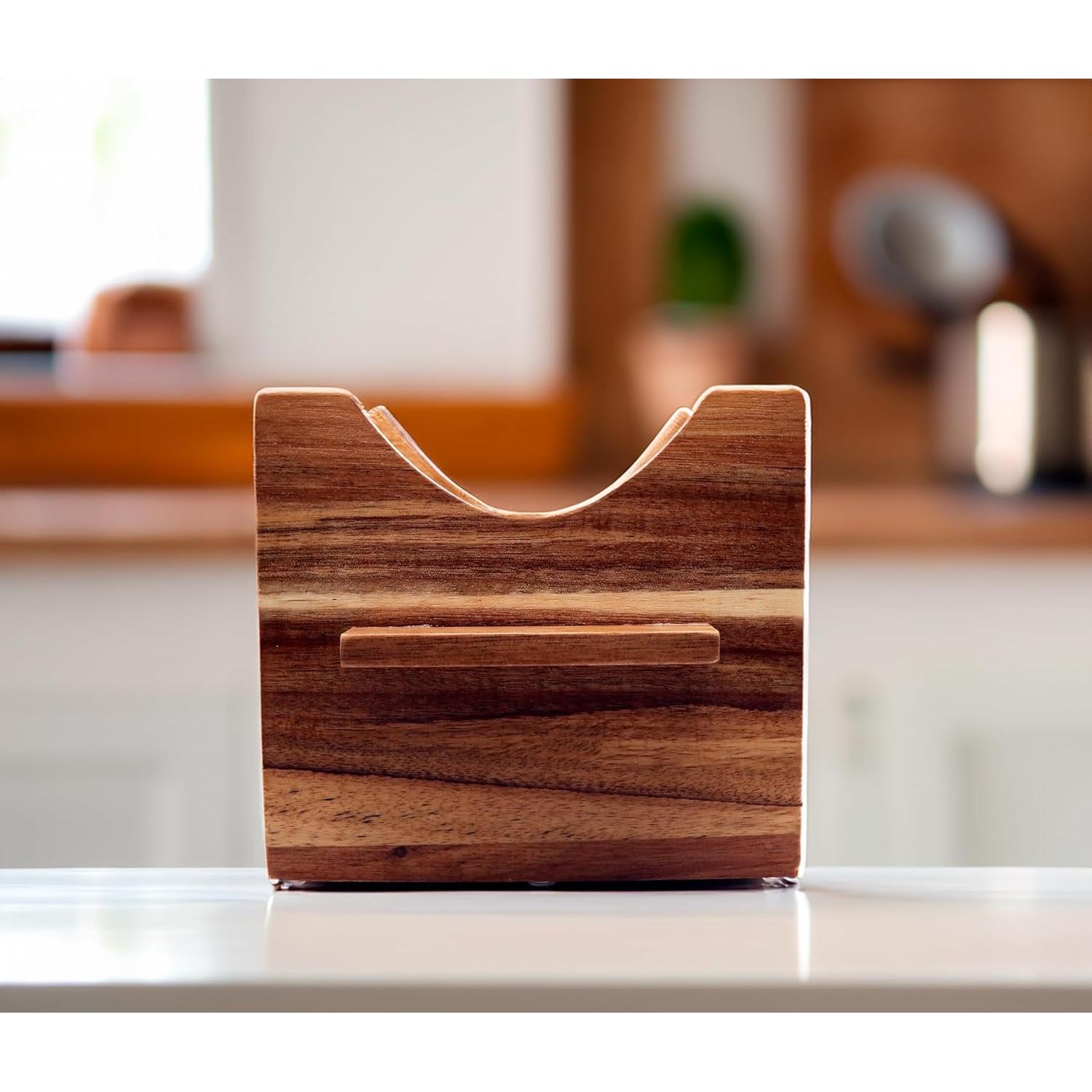 Cortador de Bagels Grande de Madera de Acacia Lily In The Valley