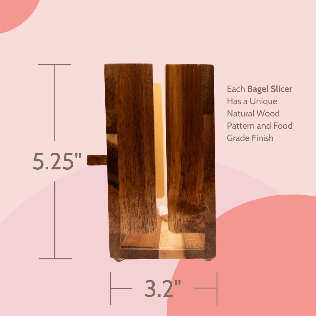Cortador de Bagels Grande de Madera de Acacia Lily In The Valley