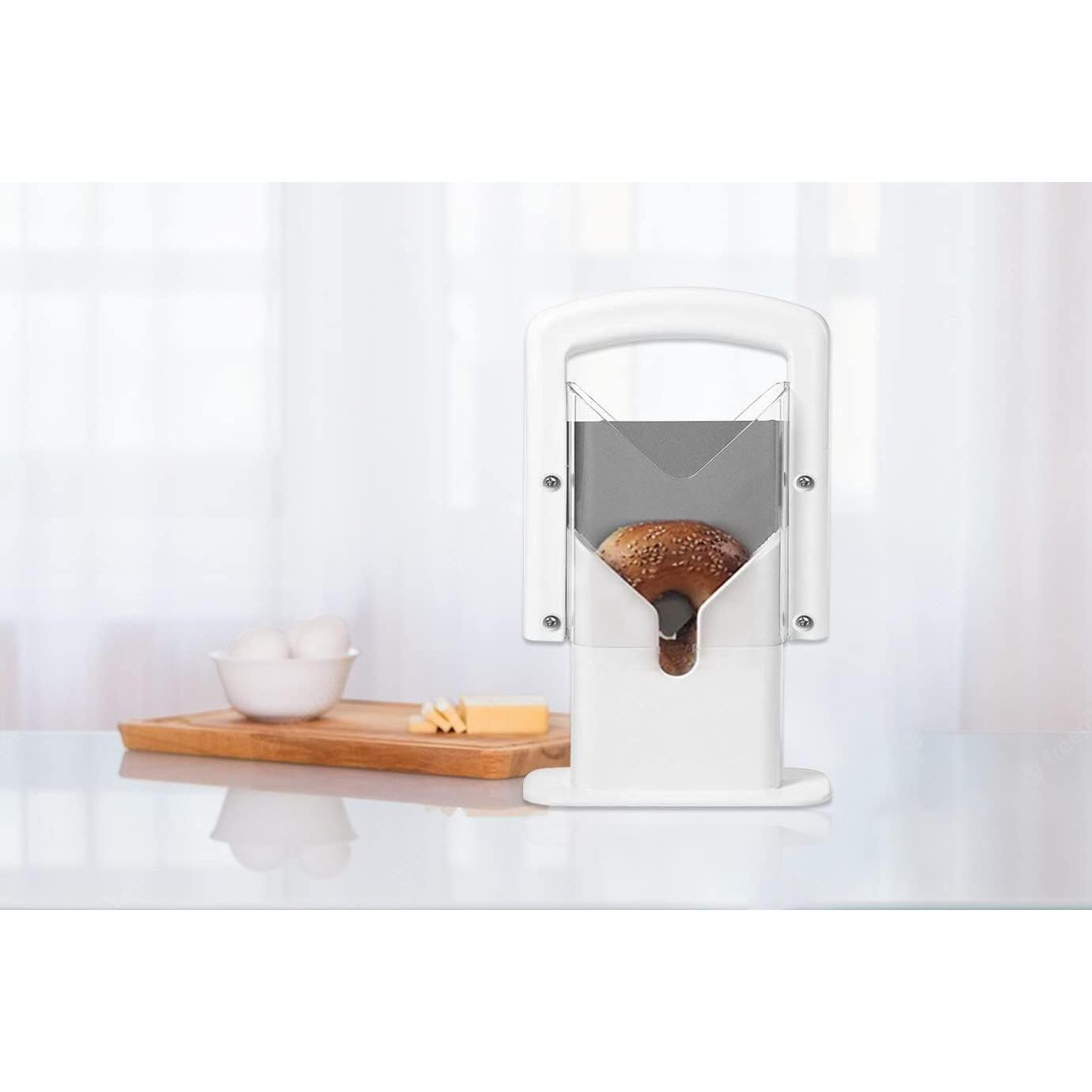 Cortador de Bagels Dylvan Acero Inoxidable Blanco 17.27cm