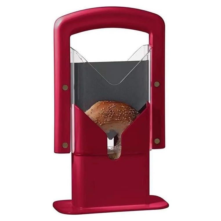 Cortador de Bagels XPAPOV Rojo Acero Inoxidable 22x9x18 cm