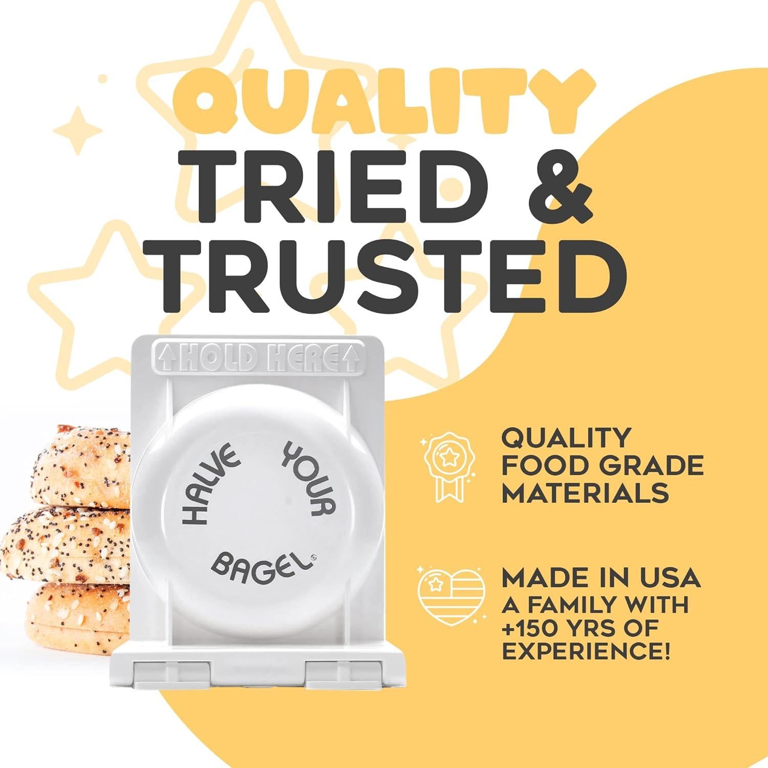 Cortador de Bagels Halve Your Bagel Blanco Apto para Lavavajillas