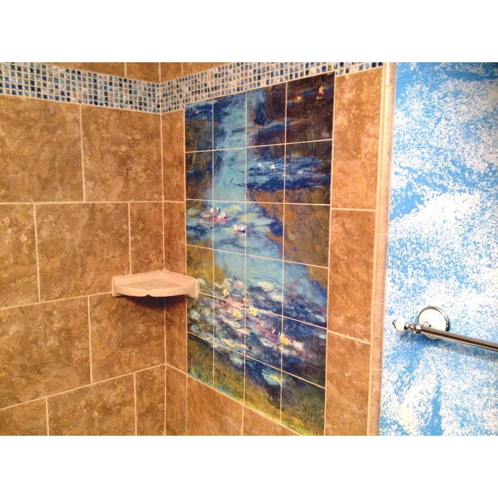 Mural de Azulejos Cerámico FlekmanArt Floral 53.98x43.18cm