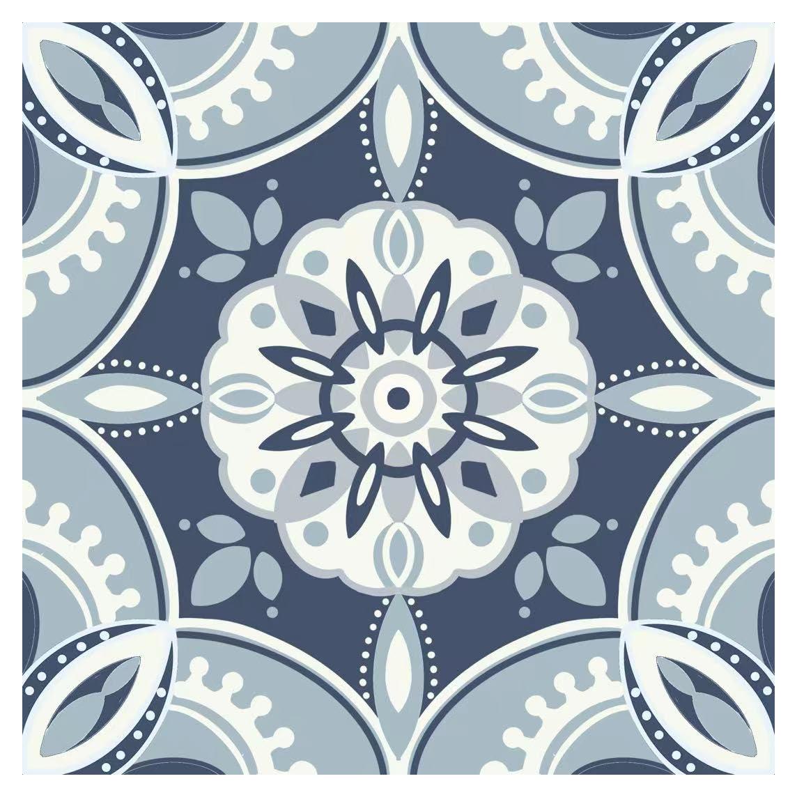 Azulejos de Piso Autoadhesivos ZRJT 40 Pcs 30.48x30.48 cm Azul