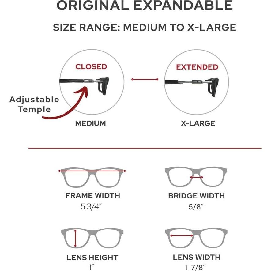 Gafas de lectura CliC negras 2.5x ajustables originales