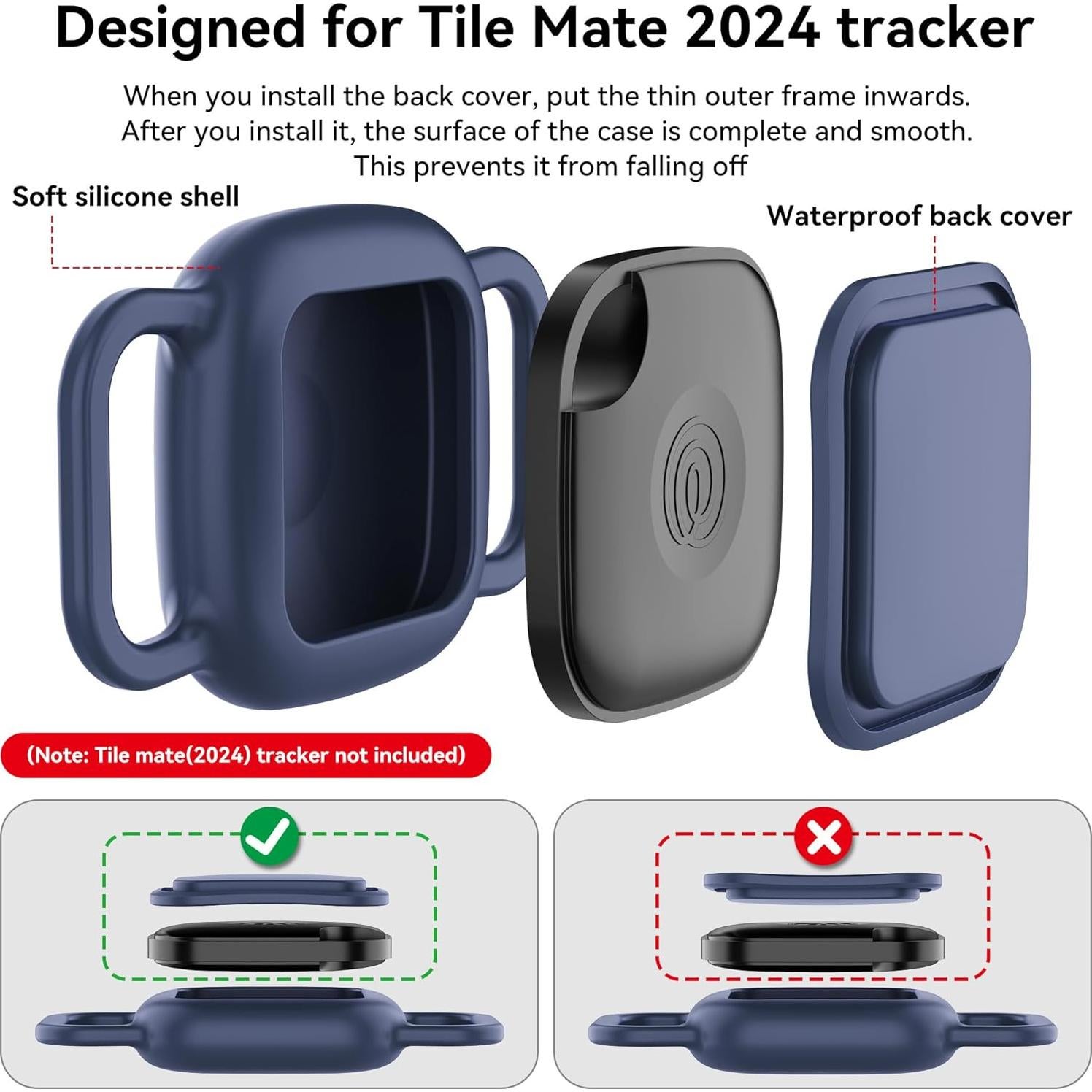 Funda Protectora DDJ para Rastreador Tile Mate 2024/2022 - 2-Pack