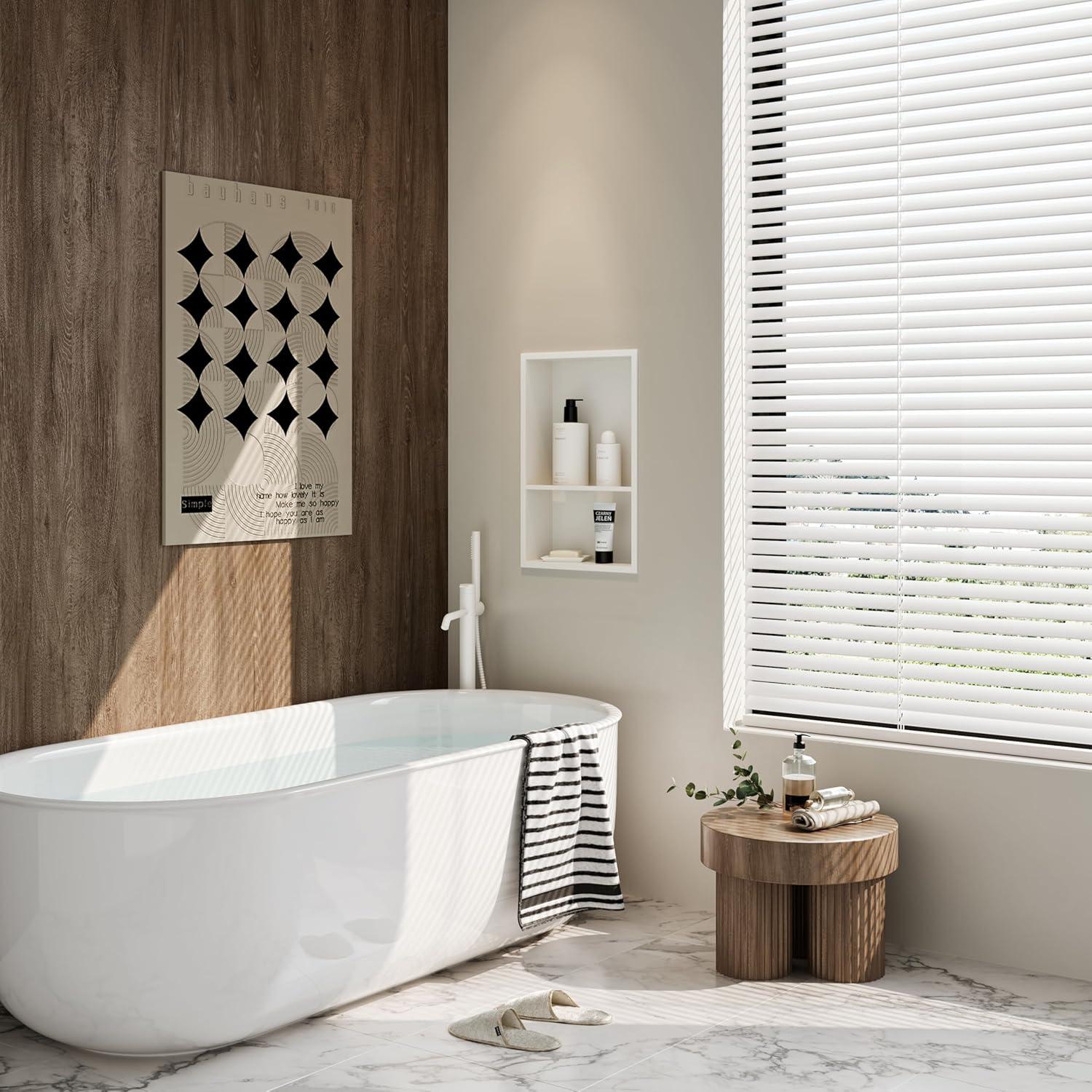 Nicho de Ducha Acero Inoxidable Qeke 45x30cm Doble Estante