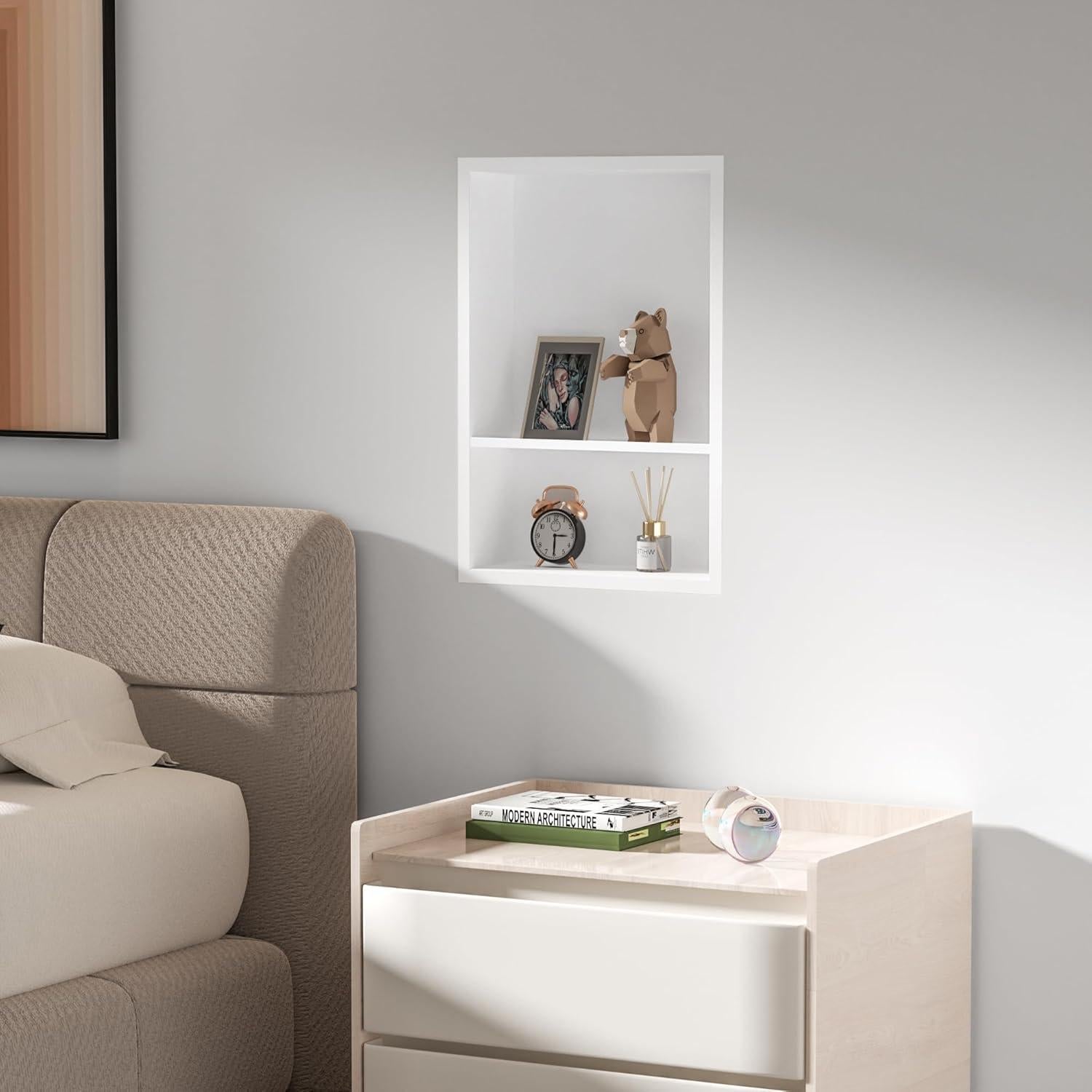 Nicho de Ducha Acero Inoxidable Qeke 45x30cm Doble Estante