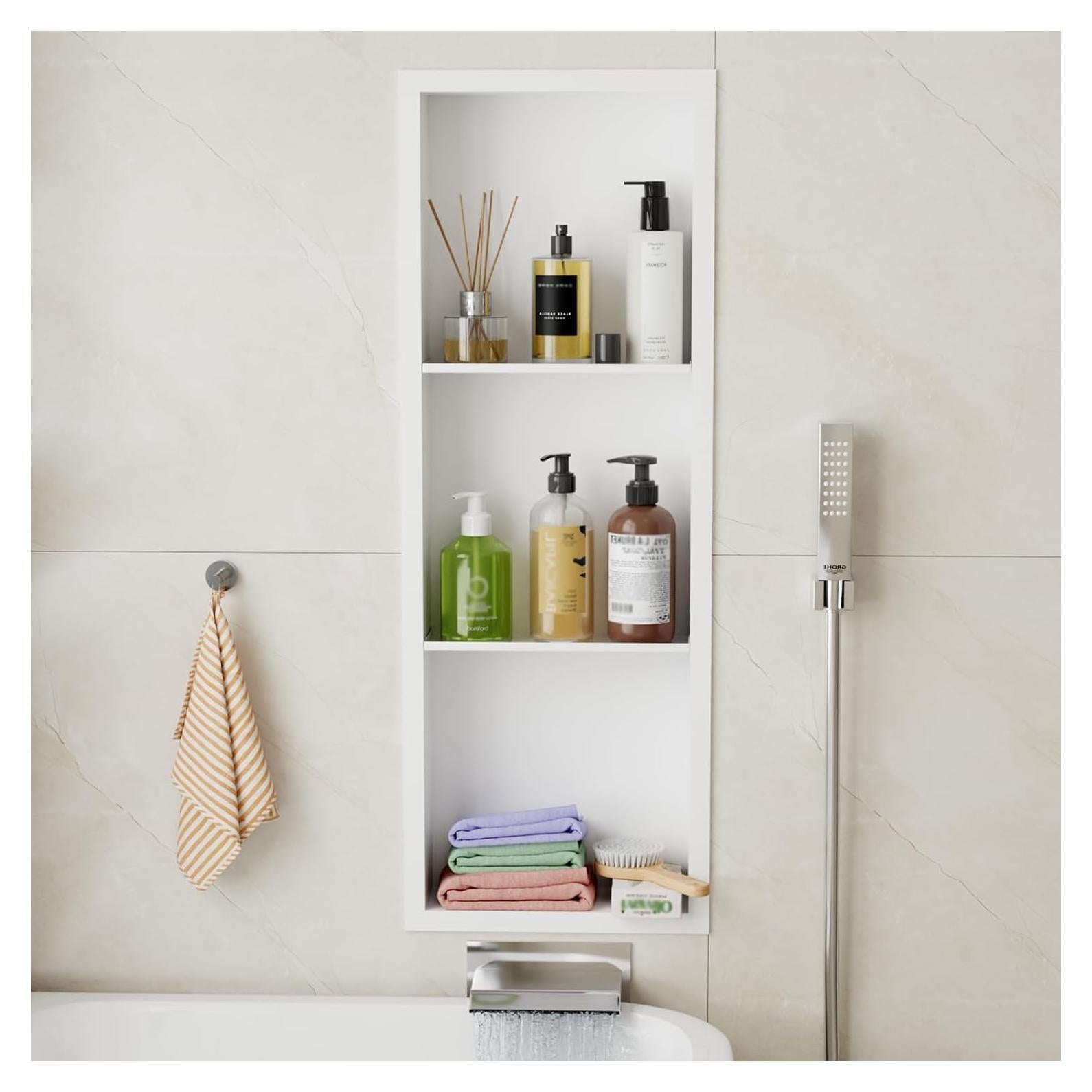 Nicho de Ducha Empotrado Oenalw 30.48x91.44cm Acero Inoxidable