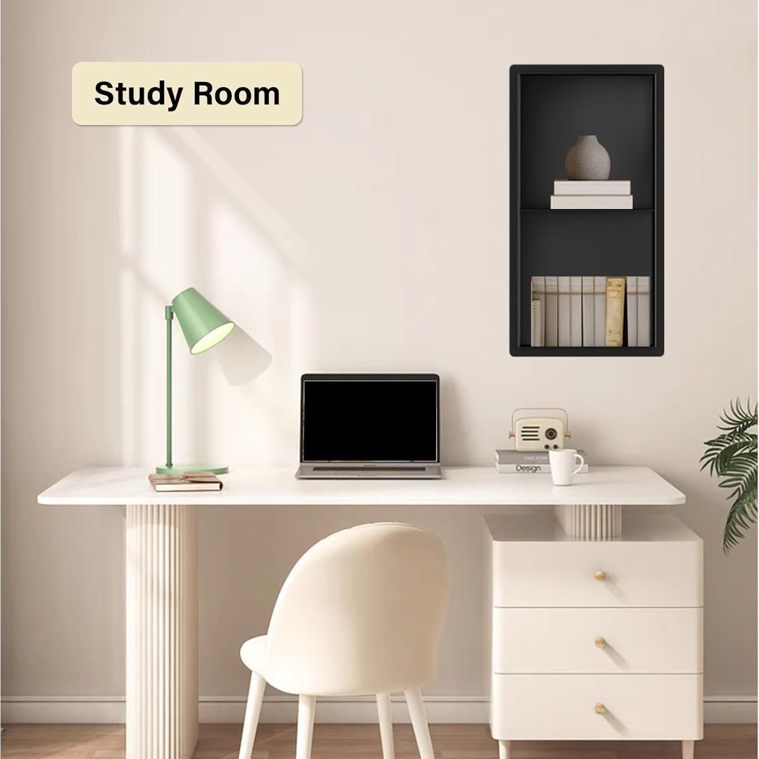 Nicho de Ducha BATHLAVISH Acero Inoxidable 30x60 cm Negro Mate