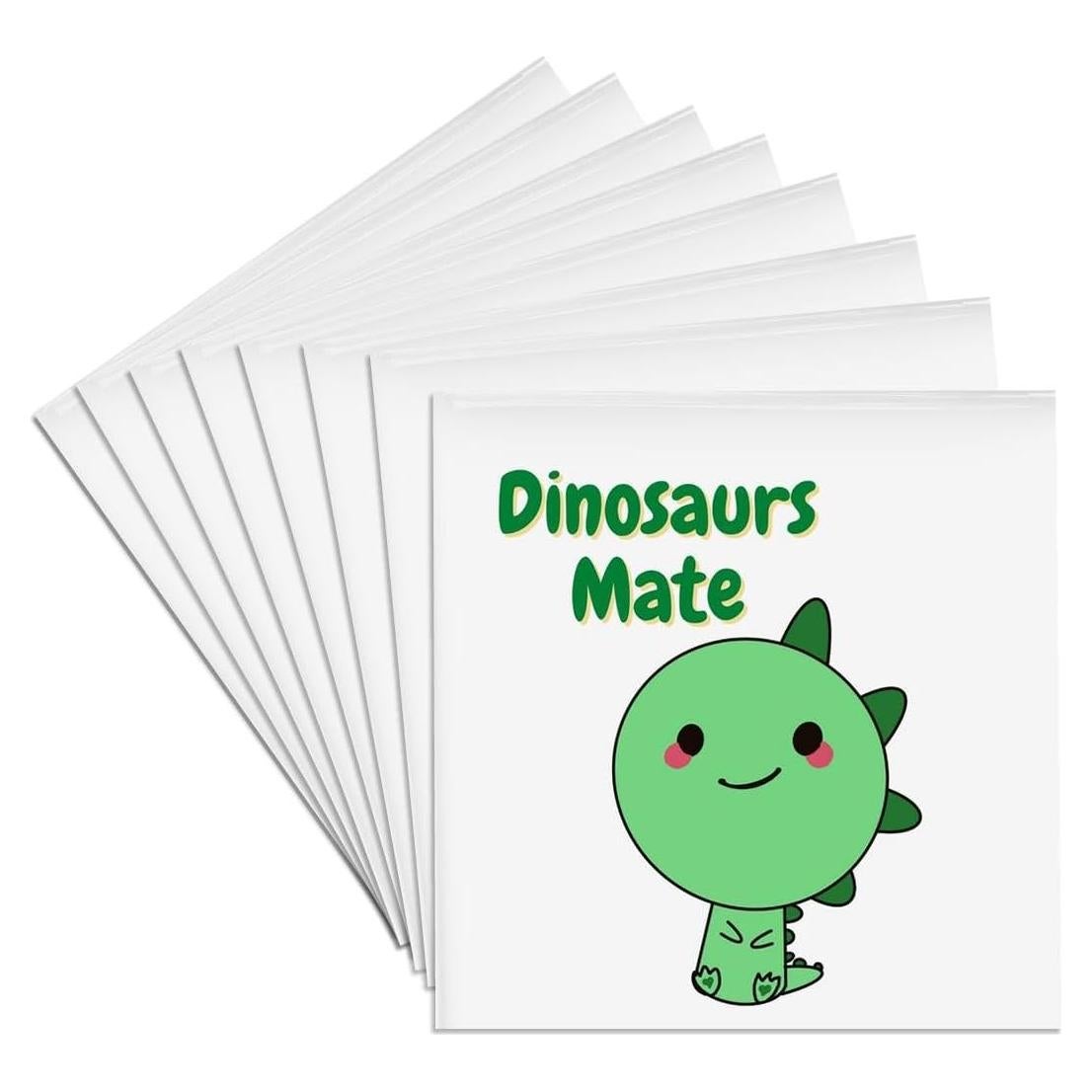 Juego de 8 Posavasos de Cerámica 3dRose - Dinosaurios