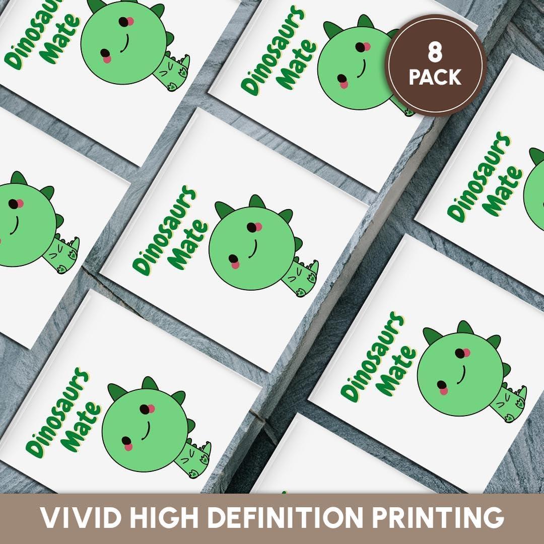 Juego de 8 Posavasos de Cerámica 3dRose - Dinosaurios