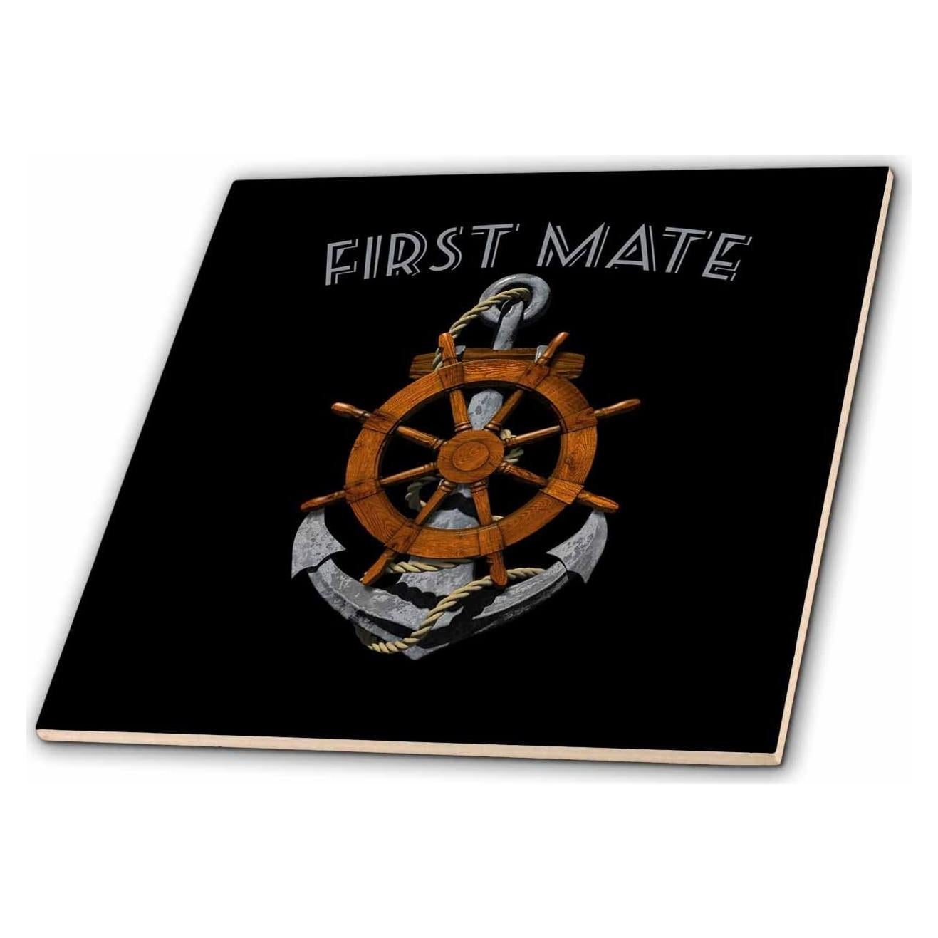 Azulejo de Vidrio 20x20 cm 3dRose Diseño Náutico Ancla