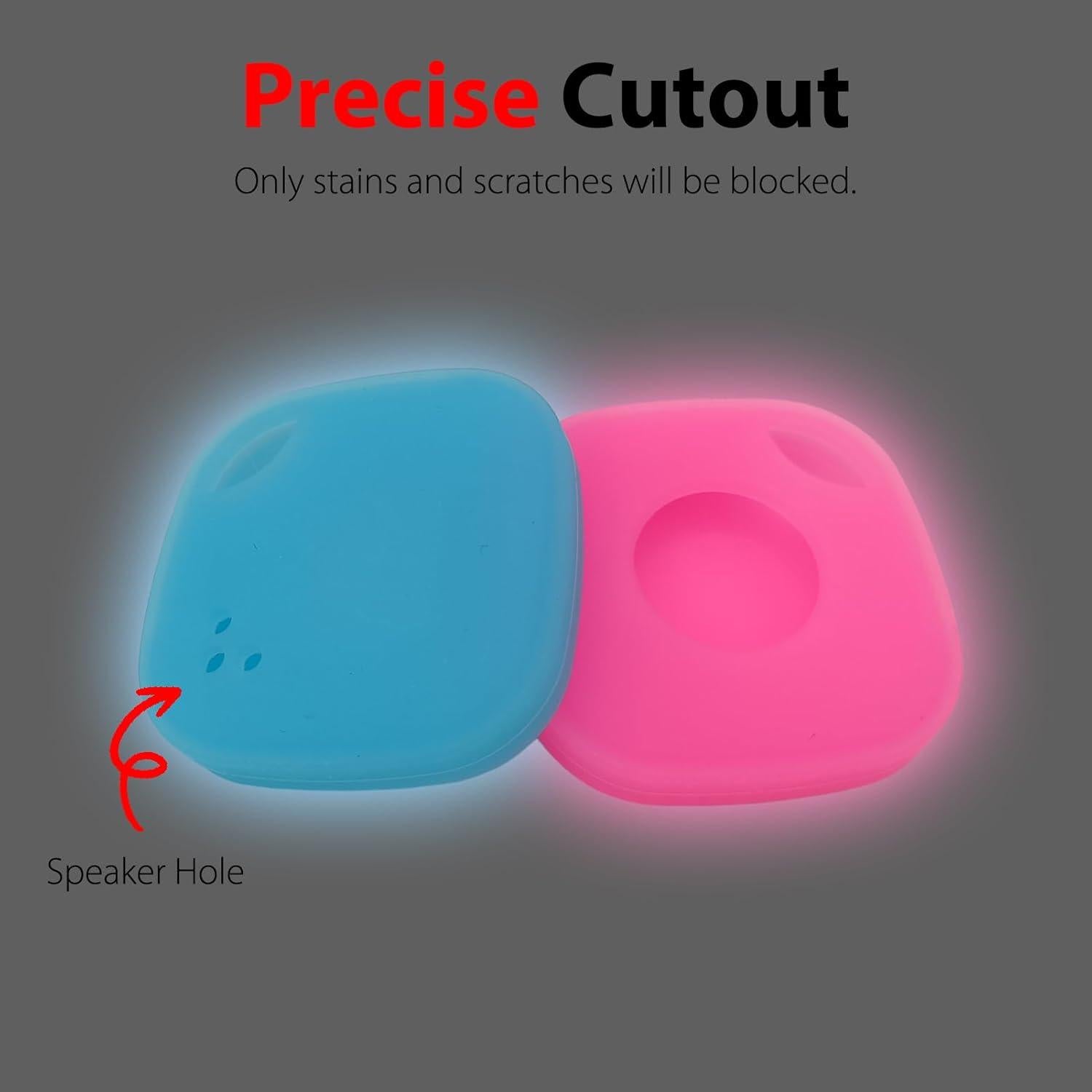 Funda de Silicona para Tile Mate 2024 - 2 Paquetes Azul/Rosa