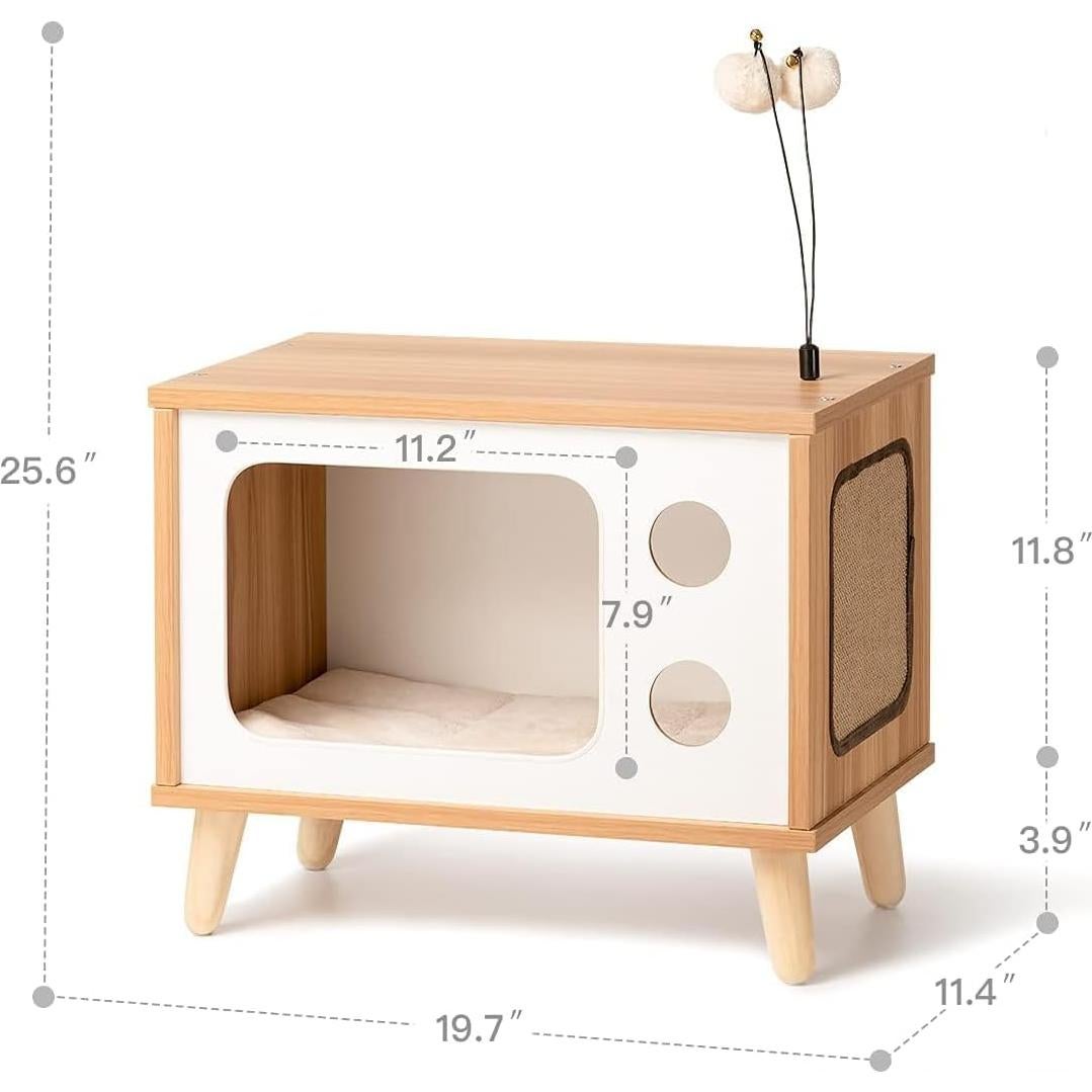 Casa de Gato Rolife Madera Televisor Grande con Rascador