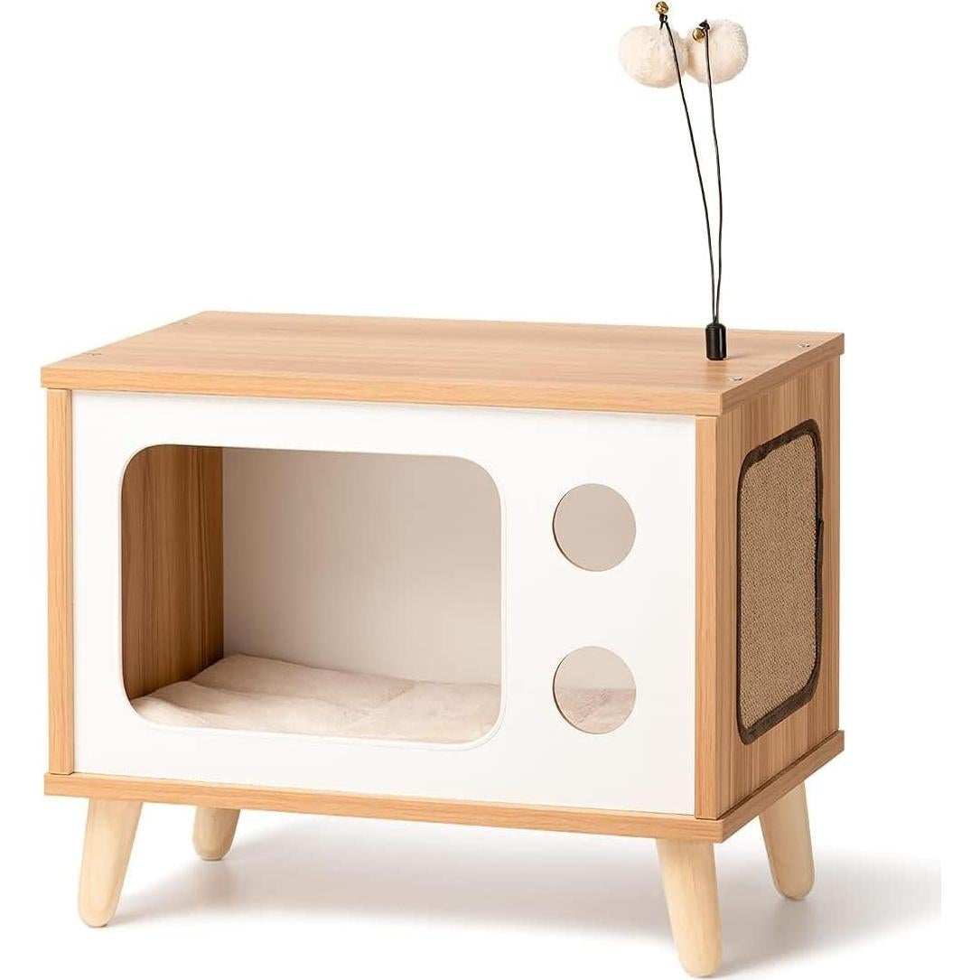 Casa de Gato Rolife Madera Televisor Grande con Rascador