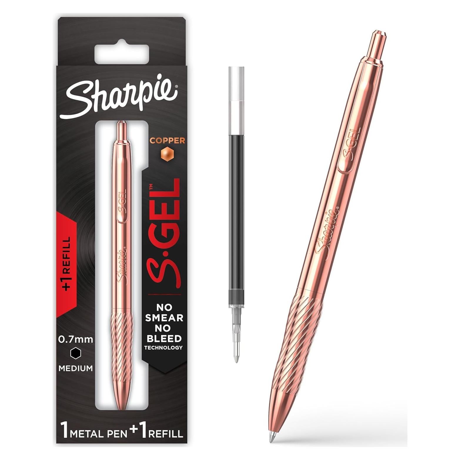 Bolígrafo Gel Sharpie S-Gel Cobre 0.7mm Tinta Negra Recargable