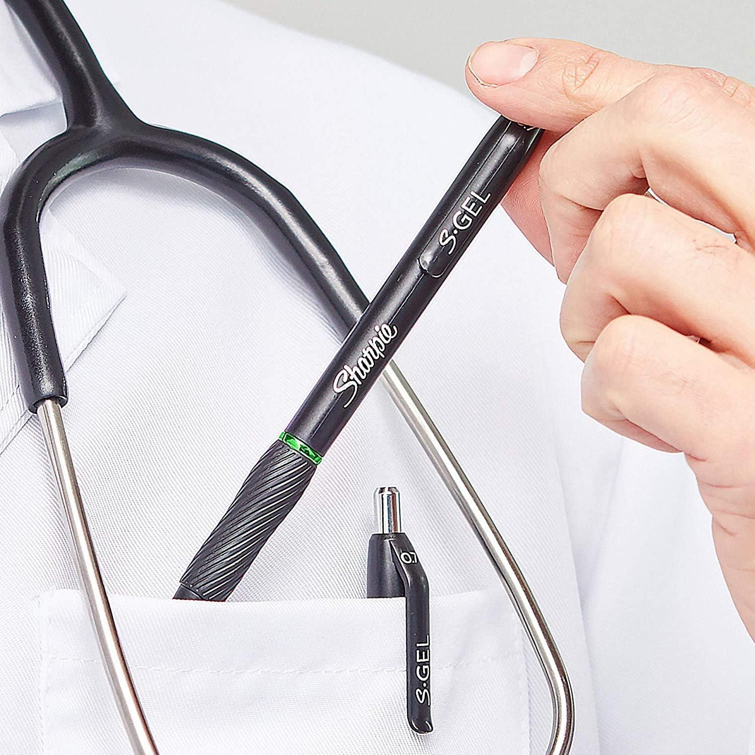 Bolígrafos de Gel Sharpie S-Gel 0.5mm Negro - 12 Unidades