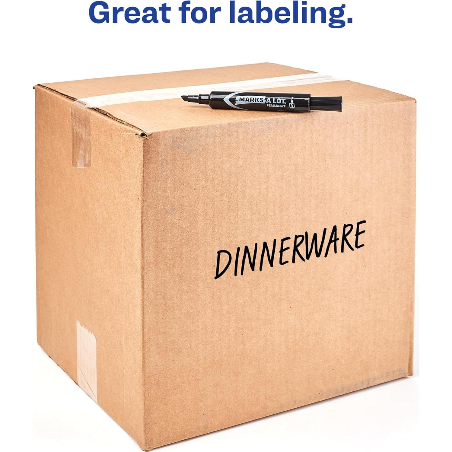 Marcadores Permanentes Avery Marks-A-Lot 12 Unidades Punta Cincel