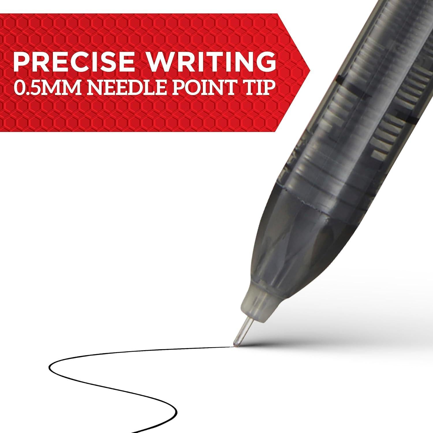 Bolígrafo Rollerball Sharpie 0.5mm Tinta Negra - Paquete de 12