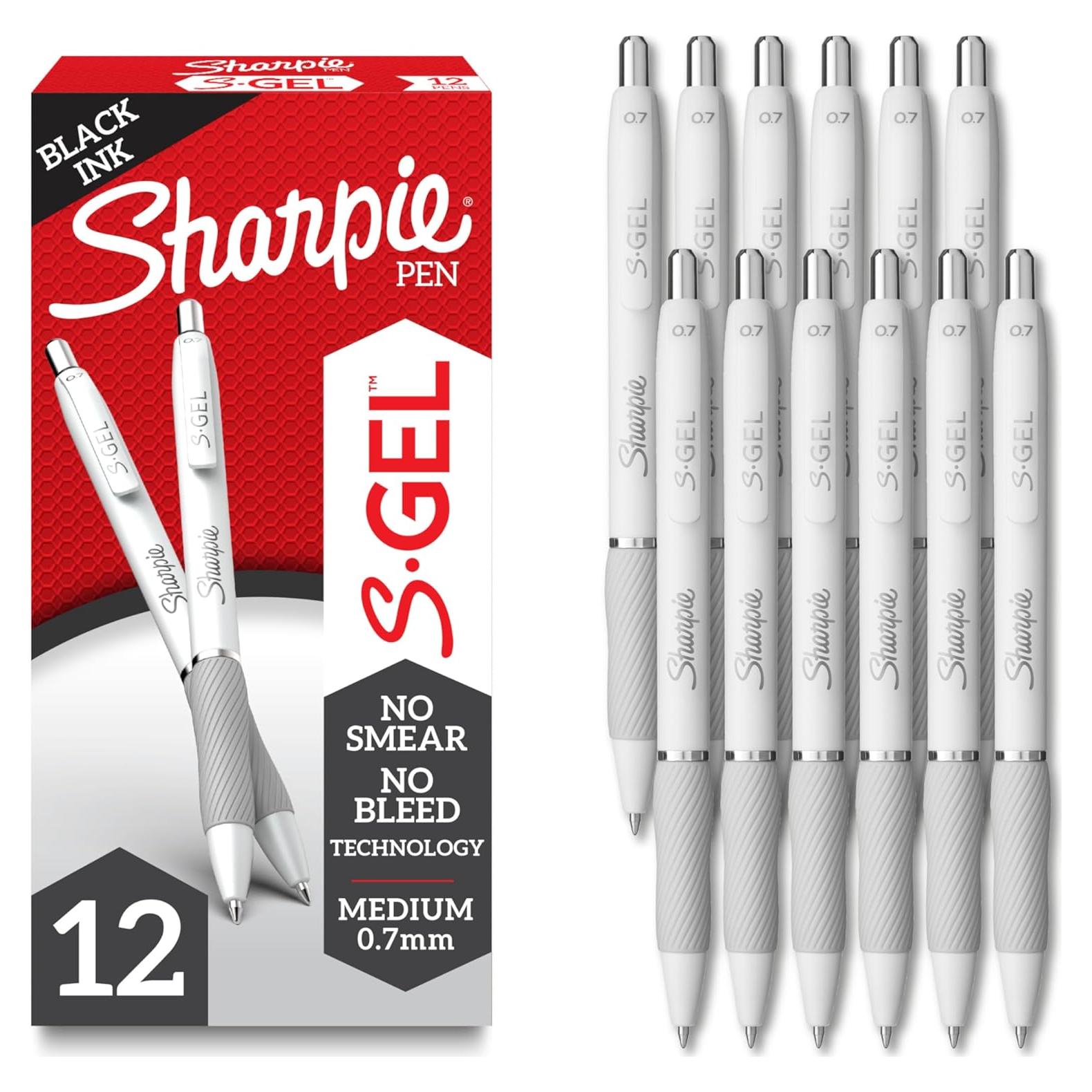 Bolígrafos de Gel Sharpie S-Gel 12 Unidades Tinta Negra 0.7mm