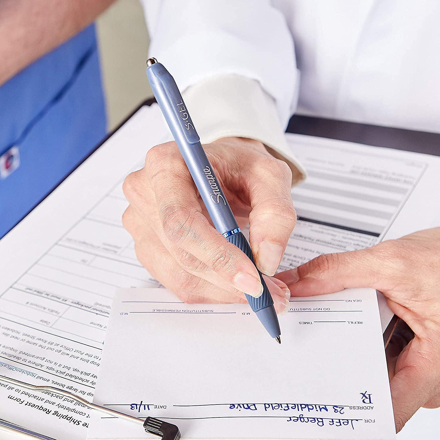 Bolígrafos de Gel Sharpie S-Gel 12 Unidades Tinta Negra 0.7mm