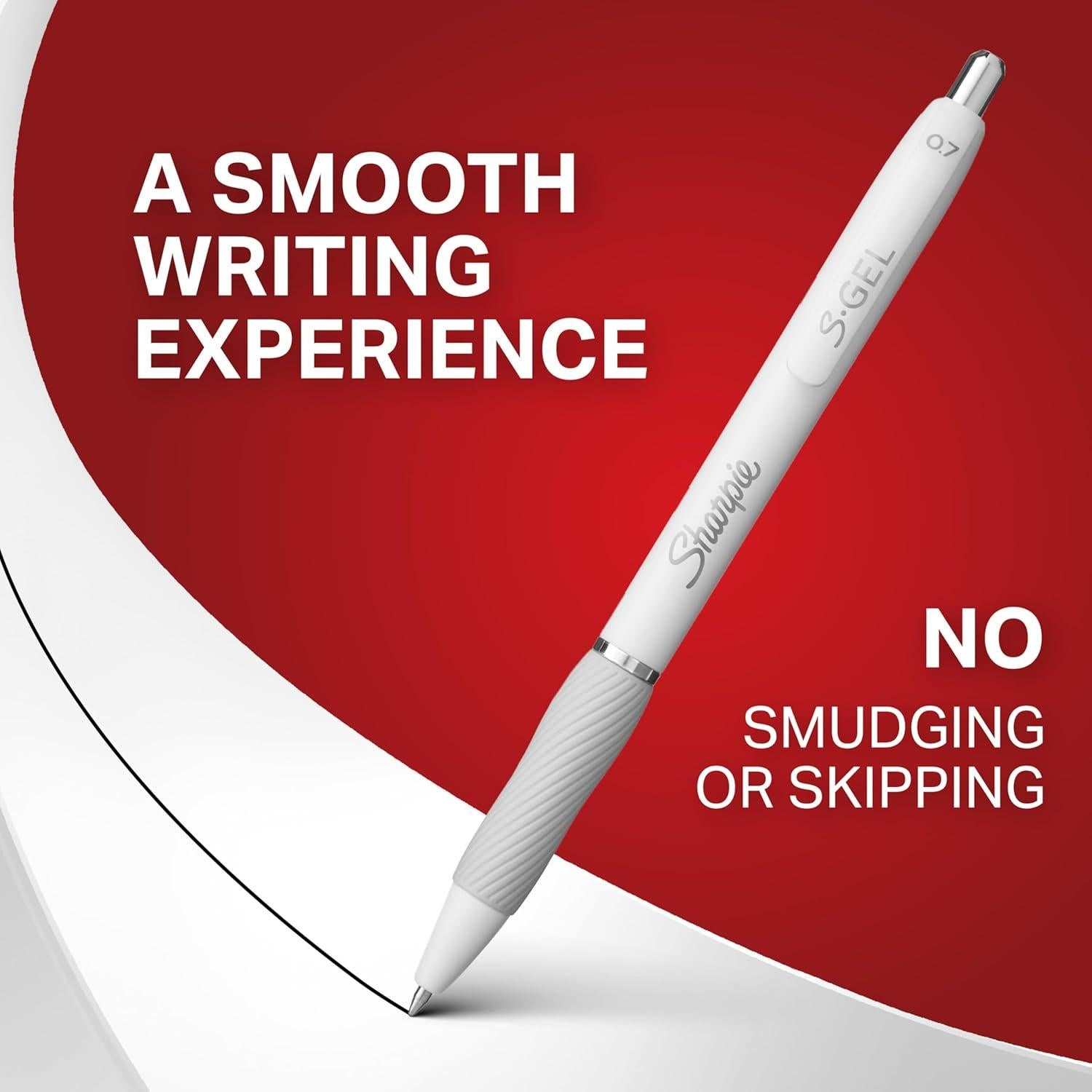 Bolígrafos de Gel Sharpie S-Gel 12 Unidades Tinta Negra 0.7mm