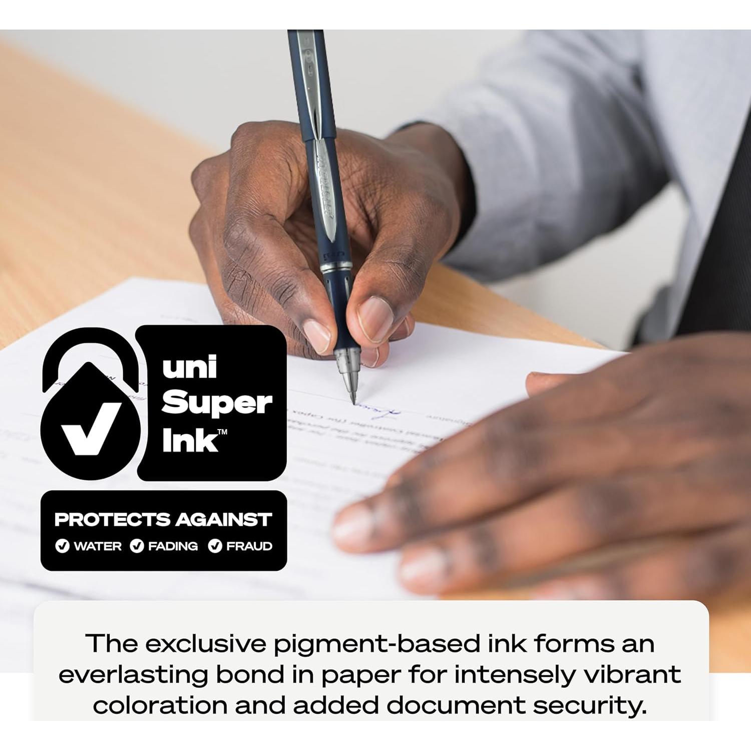 Bolígrafos Uni-Ball Jetstream RT, punta 1.0mm, negro, 3 unidades