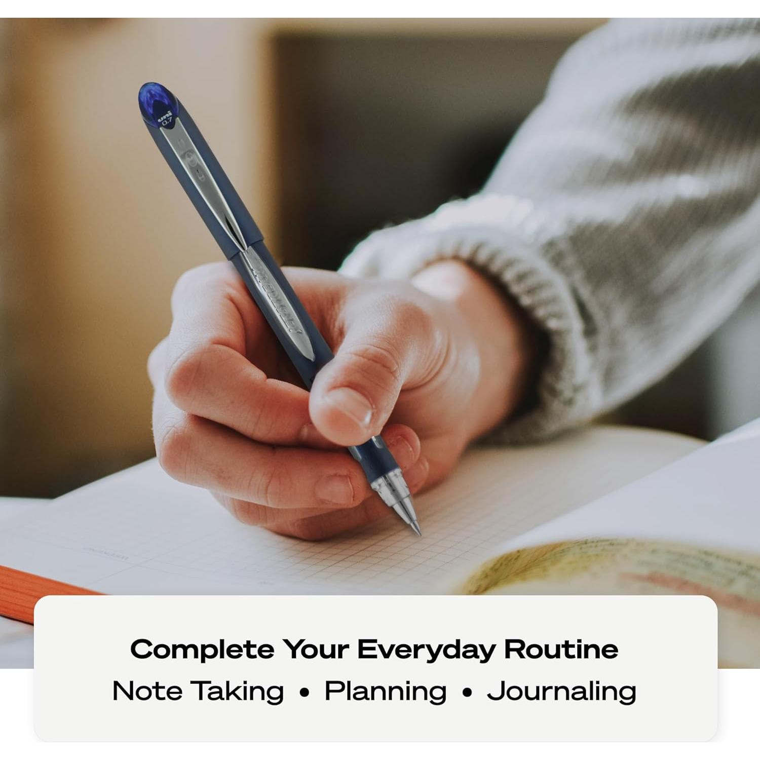 Bolígrafos Uni-Ball Jetstream RT, punta 1.0mm, negro, 3 unidades