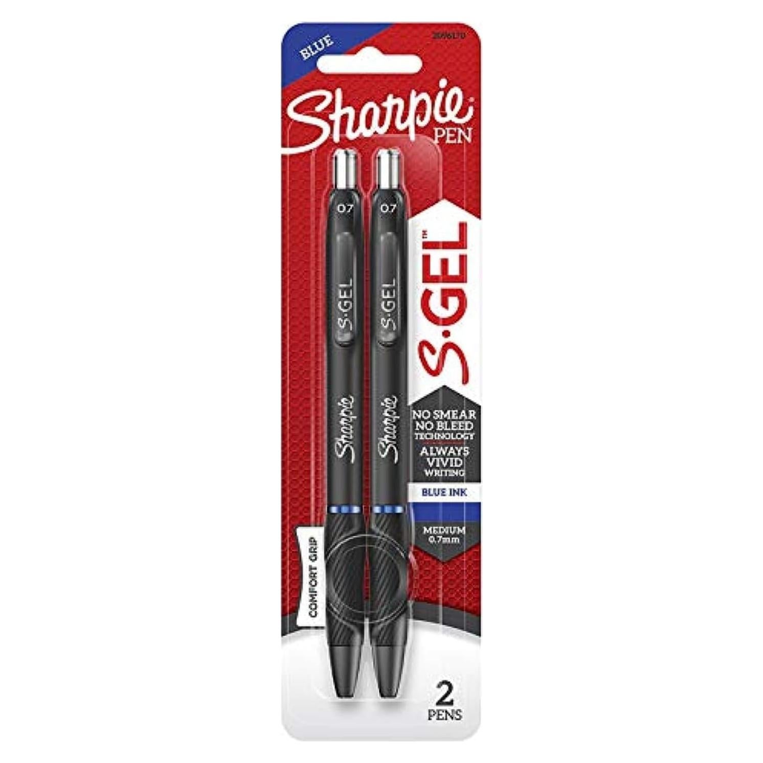 Bolígrafo de Gel Retráctil Sharpie S-Gel Azul 0.7 mm 2 pz