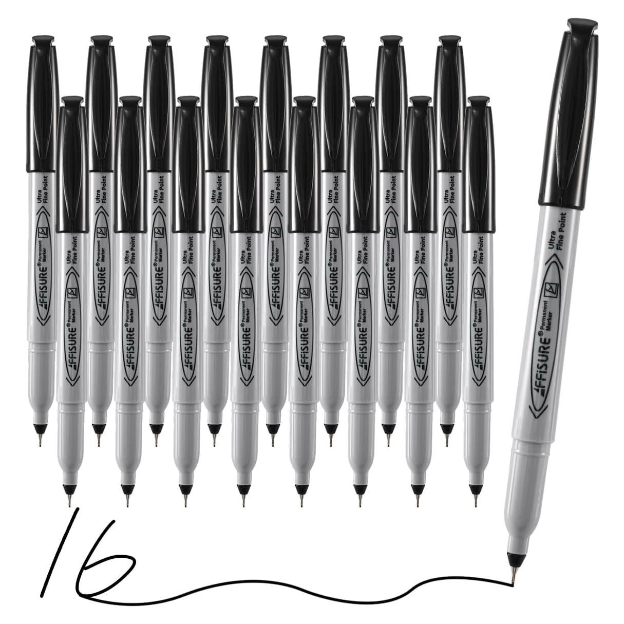 Marcadores Permanentes Affisure 16 Unidades Punta Ultra Fina 0.4mm Negro