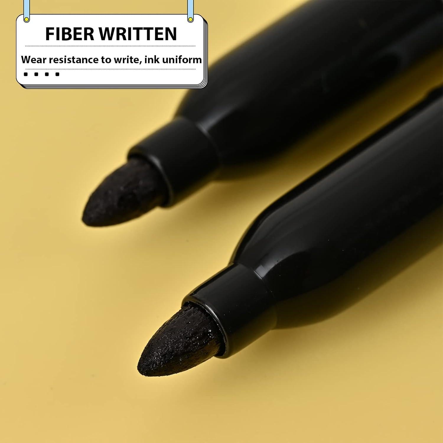 Marcadores Permanentes Affisure 60 Unidades Negro Punta Fina