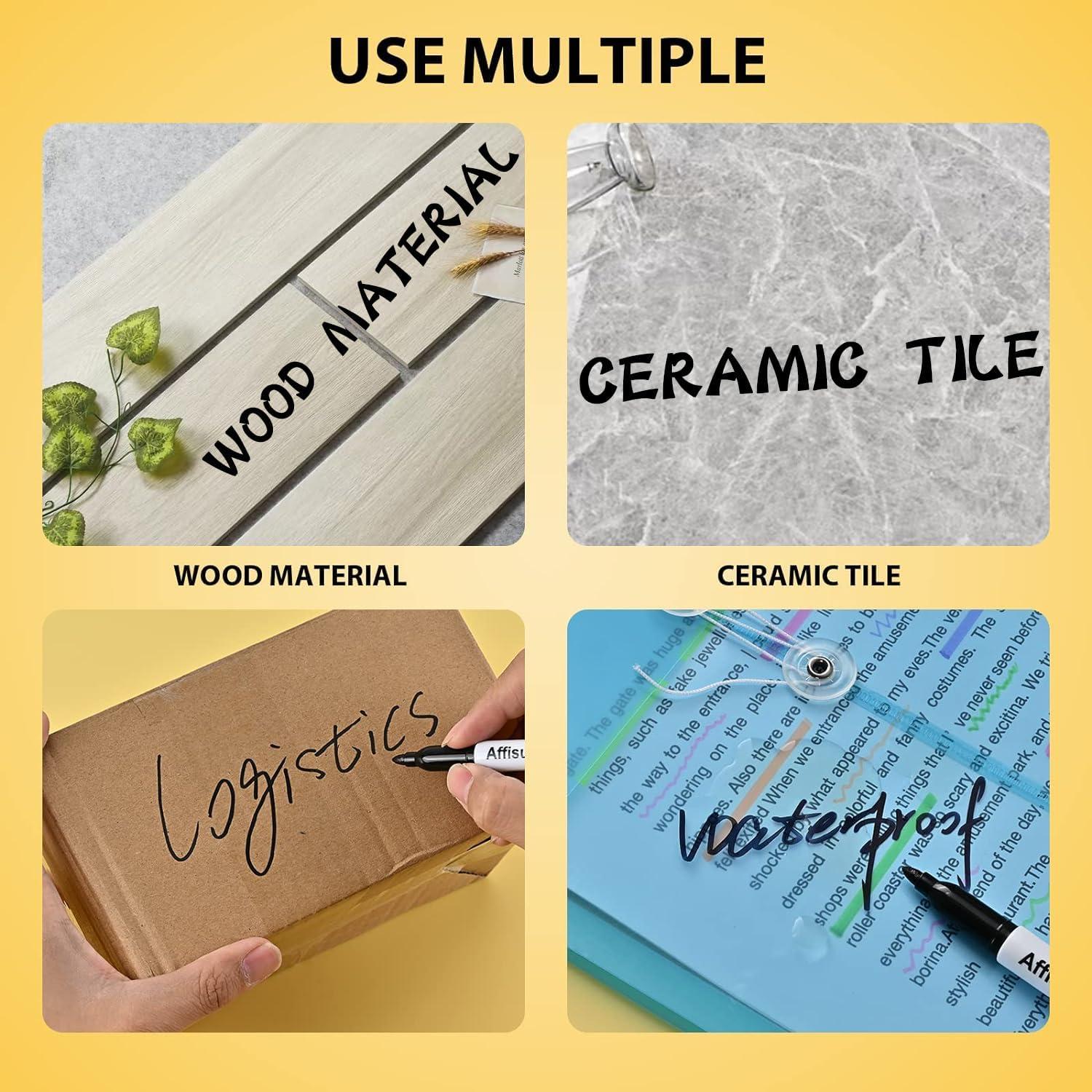 Marcadores Permanentes Affisure 60 Unidades Negro Punta Fina