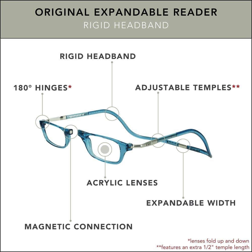 Gafas de lectura CliC Original Expandable 1.25x Azul Jean