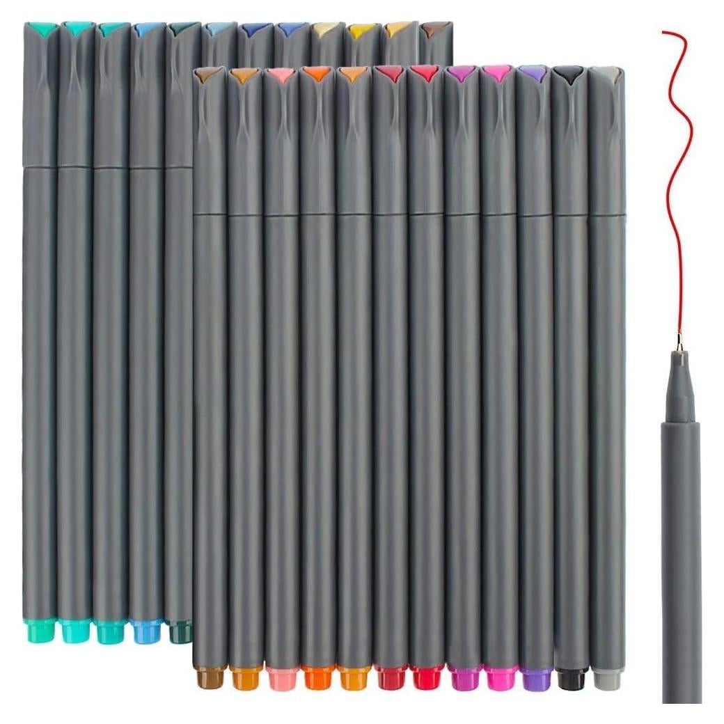 Bolígrafos de Color Taotree 24 Unidades Punta Fina 0.38mm