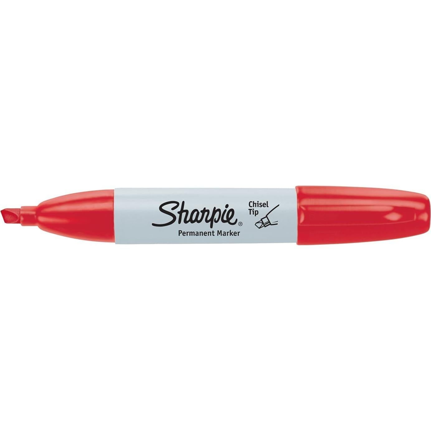 Marcador Permanente Sharpie Rojo Punta Cincel - Paquete de 2
