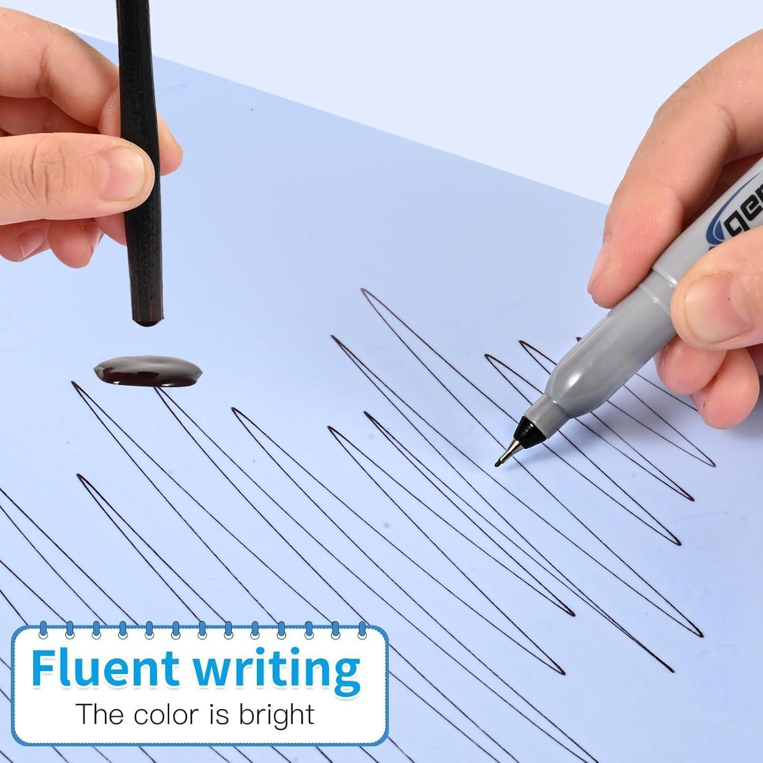 Marcadores Permanentes Cgerma Ultra Fina 18 Unidades Negro