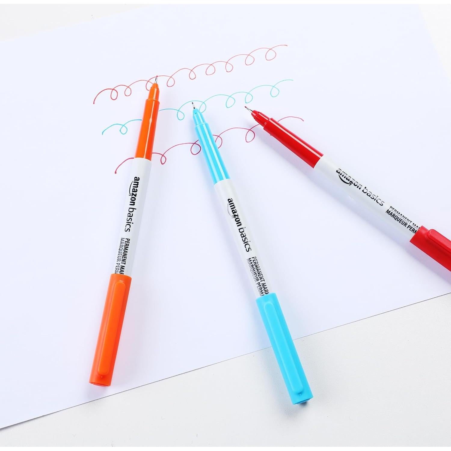 Marcadores Permanentes Ultra Fina Amazon Basics 24 Colores