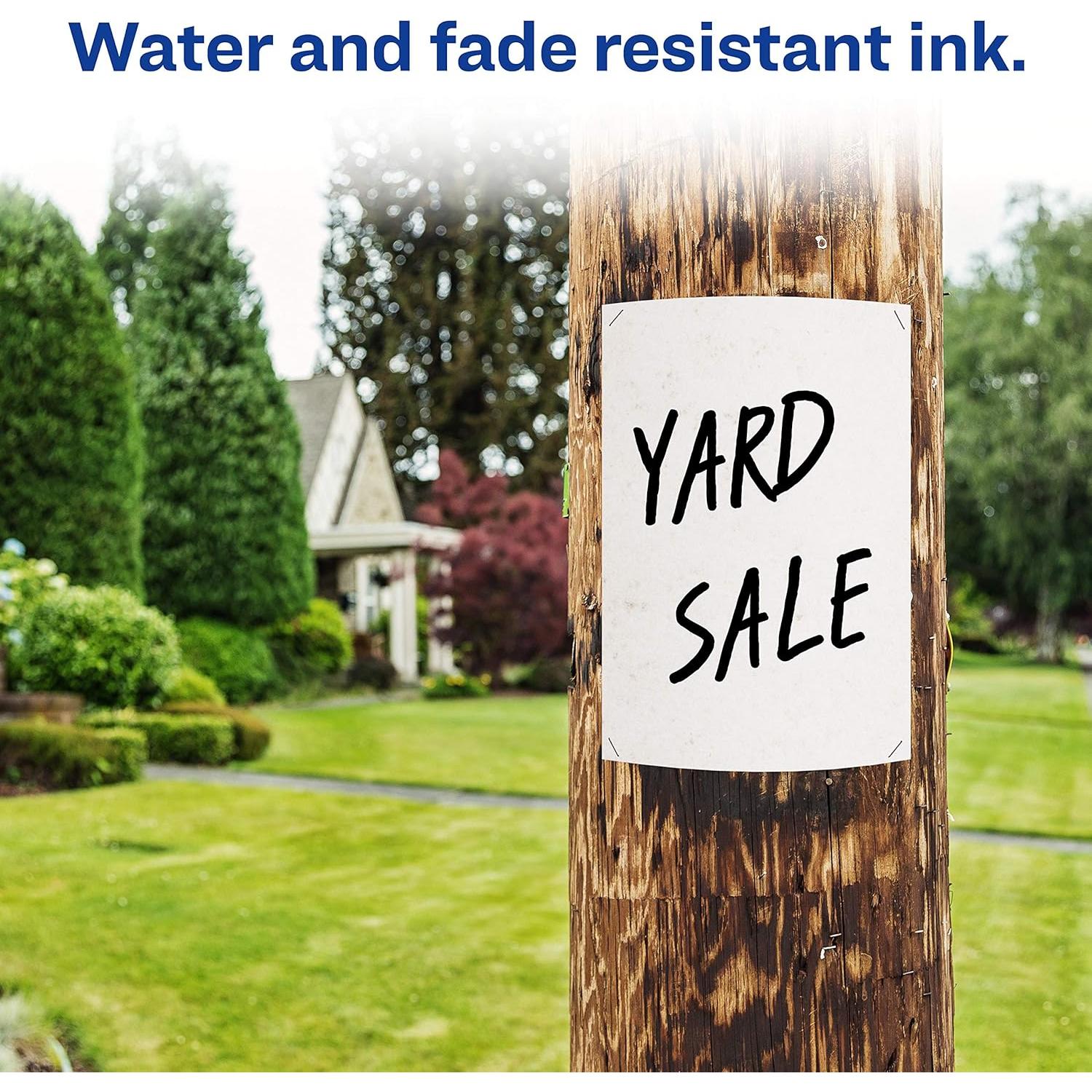 Marcadores Permanentes Avery Marks-A-Lot, 4 Colores, Punta Cincel