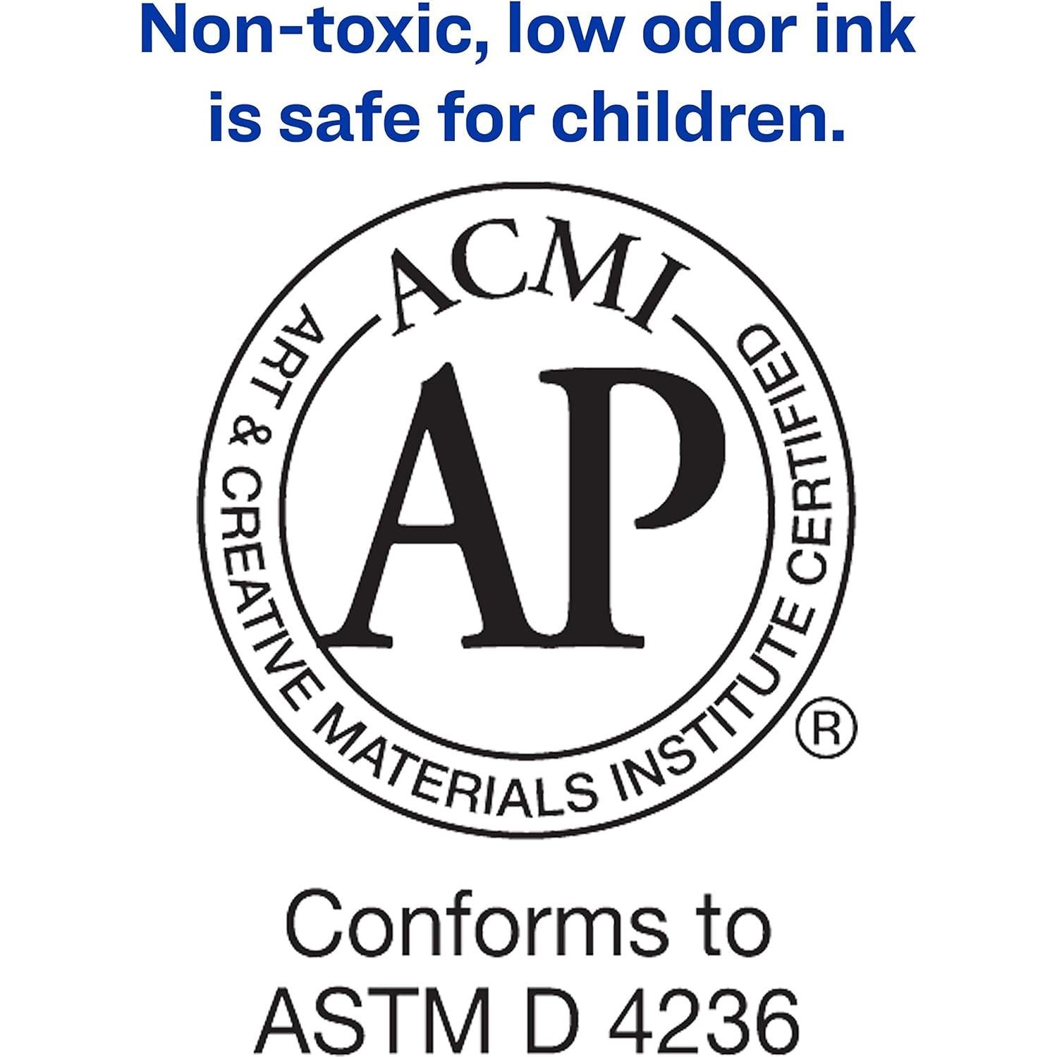 Marcadores Permanentes Avery Marks-A-Lot, 4 Colores, Punta Cincel