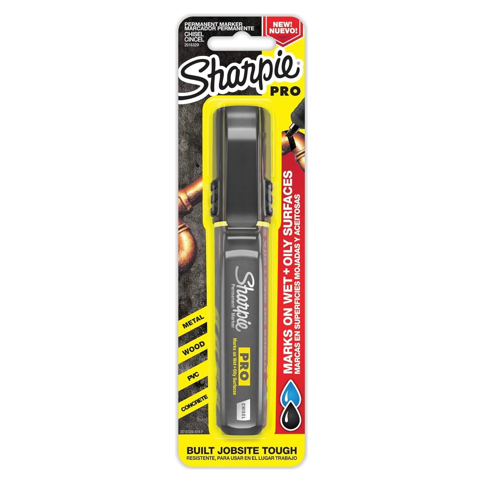 Marcador Permanente Sharpie Pro Negro Punta Cincel 1 Cuenta