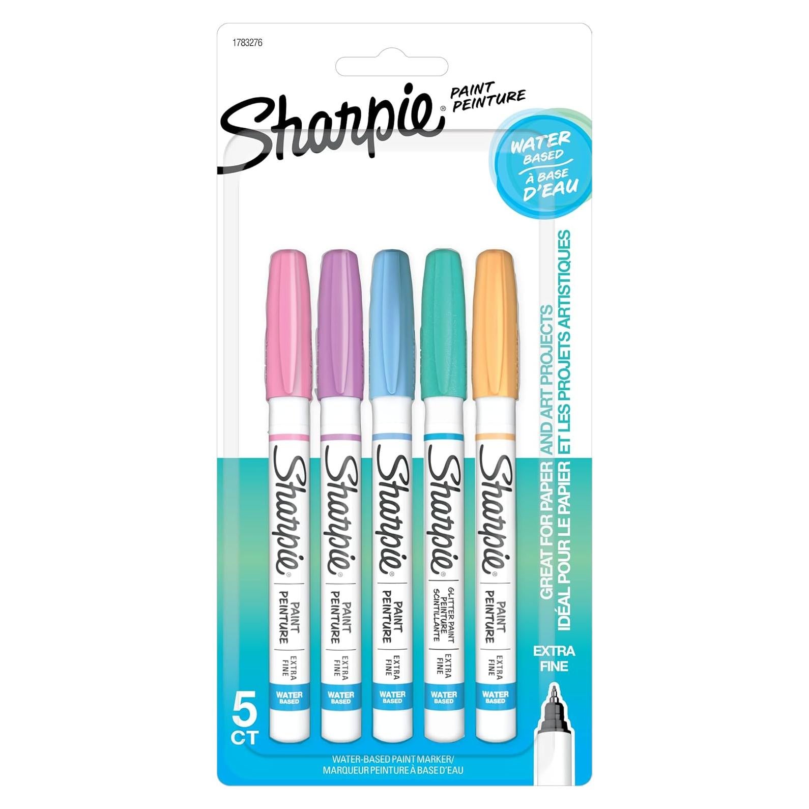 Marcadores de Pintura a Base de Agua Sharpie Extra Fino 5 Colores