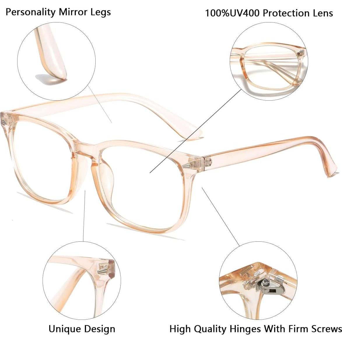 Gafas de lectura AISSWZBER cuadradas UV400 unisex