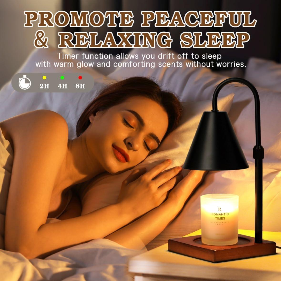 Lámpara Calentadora de Velas Funistree Negra con Temporizador