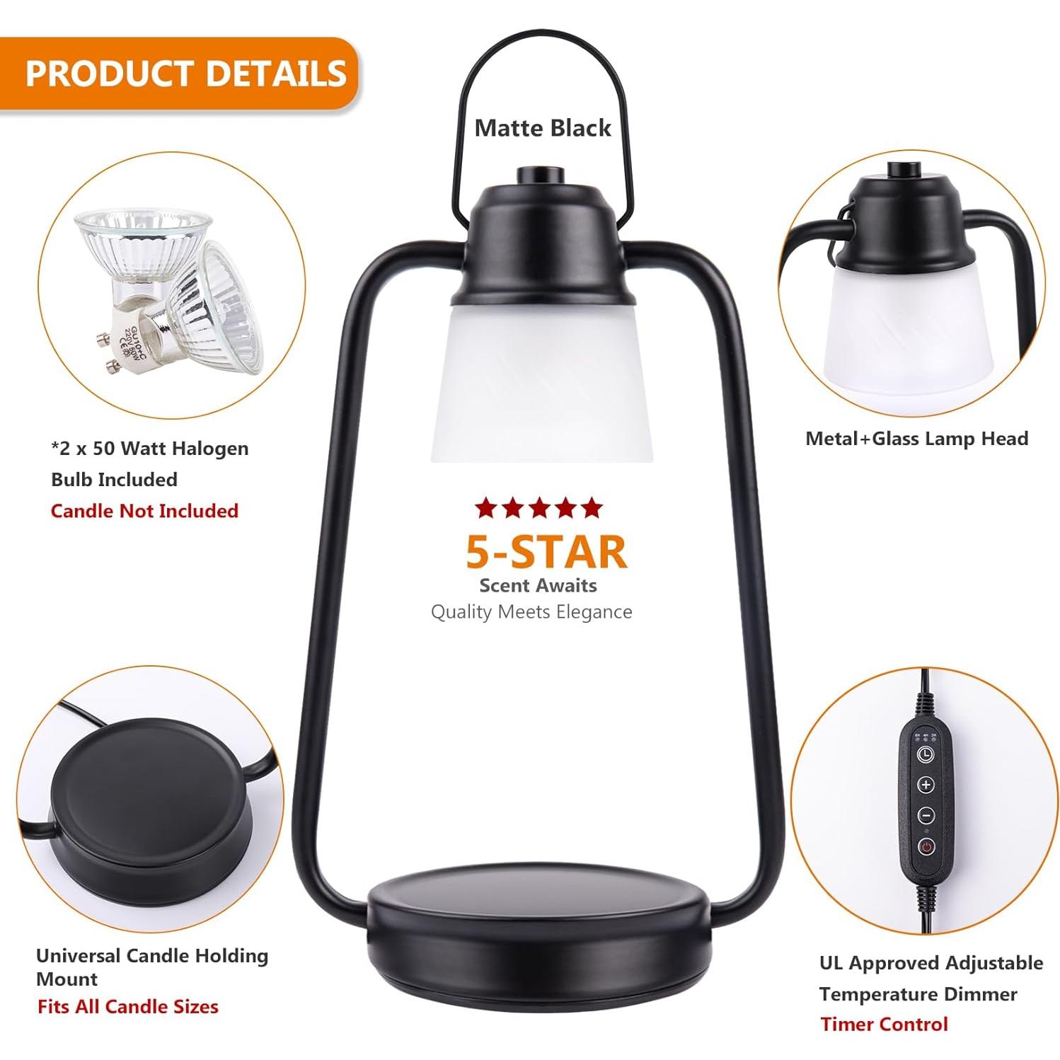 Lámpara Calentadora de Velas MAOYUE Vintage 50W Regulable