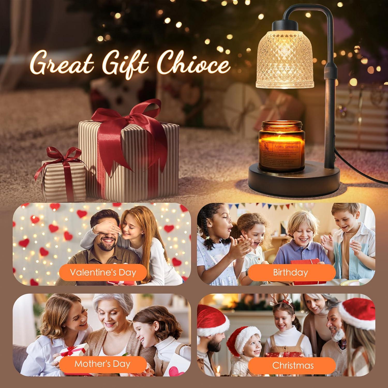 Lámpara Calentadora de Velas AIFEI con Temporizador y 2 Bombillas