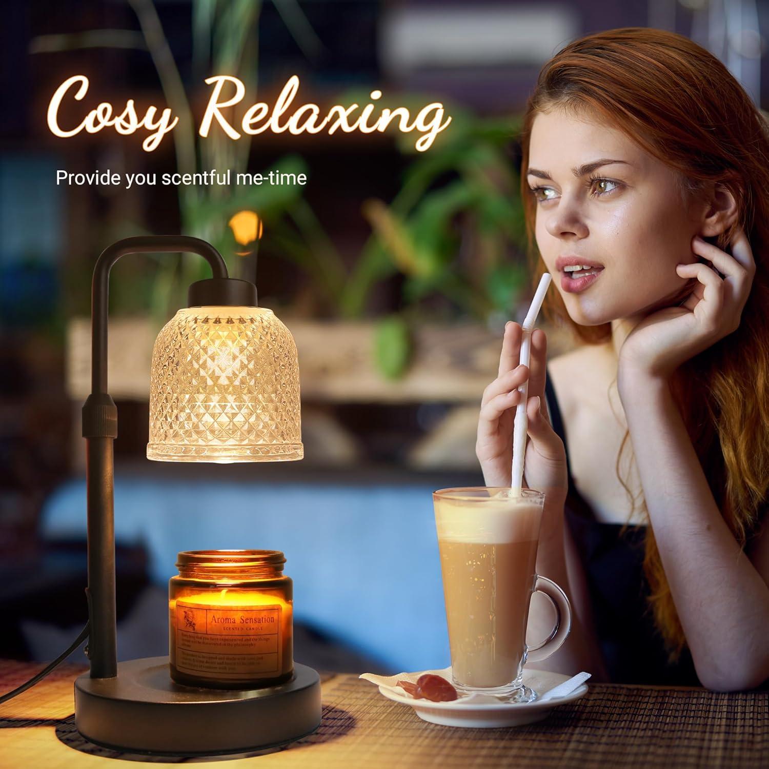 Lámpara Calentadora de Velas AIFEI con Temporizador y 2 Bombillas