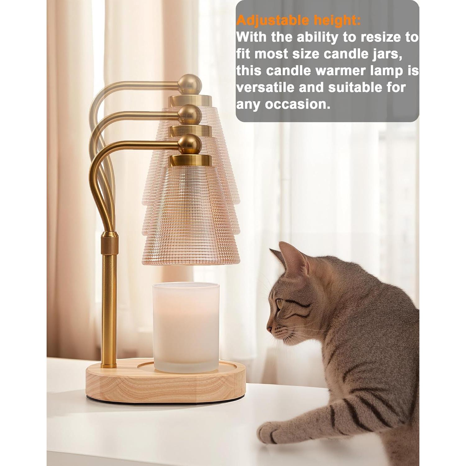 Lámpara Calentadora de Velas HONGZZI con Temporizador y 2 Bombillas