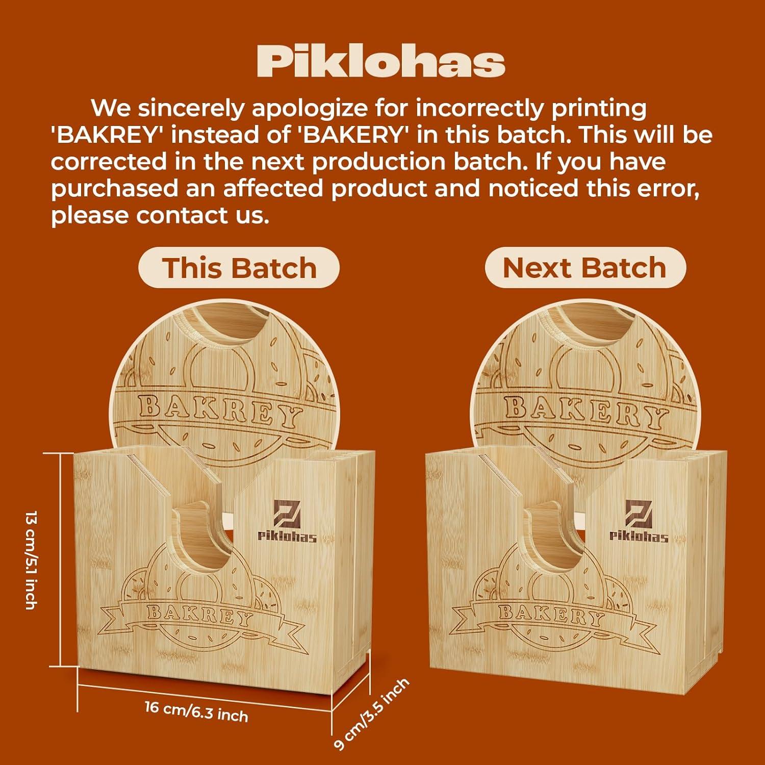 Cortador de Bagels Piklohas de Bambú Natural con Grosor Ajustable